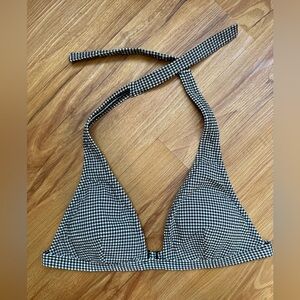 J. Crew French Seersucker Bikini Top